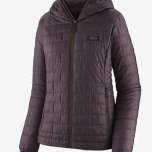 Patagonia Women's Nano Puff Fitz Roy Trout Hoody, XXL, Obsidian Plum NWT